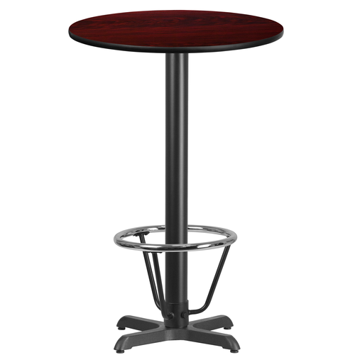 Flash Furniture XU-RD-24-MAHTB-T2222B-3CFR-GG Dining Table