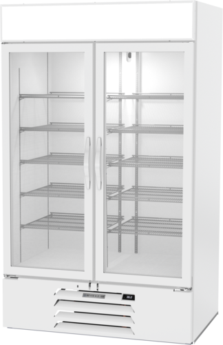 Beverage-Air MMR44HC-1-W-IQ 47" 2 Section Refrigerated Merchandiser