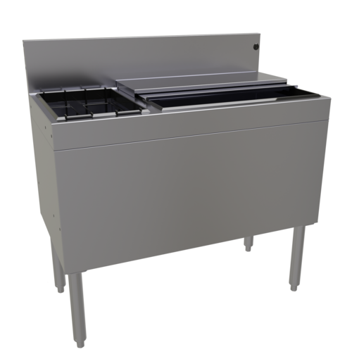 Glastender CBA-36L-CP10-ED 36" Underbar Ice Bin / Cocktail Station