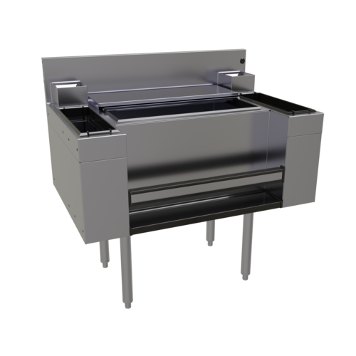 Glastender CBA-36-CP10-CS Underbar Ice Bin / Cocktail Station