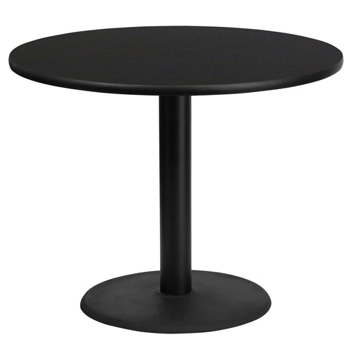 Flash Furniture XU-RD-36-BLKTB-TR24-GG Dining Table