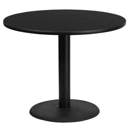 Flash Furniture XU-RD-36-BLKTB-TR24-GG Dining Table