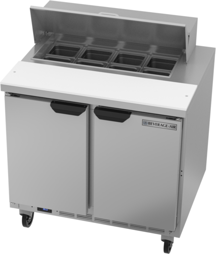 Beverage-Air SPE36HC-08 36" 2 Doors 9 Pan Sandwich / Salad Prep Table
