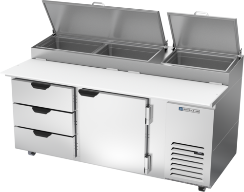 Beverage-Air DPD72HC-3 72" 2 Doors Pizza Prep Table
