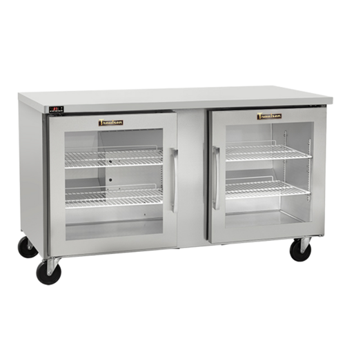 Traulsen CLUC-60R-GD-LL-LK 60 1/4" Glass Door Undercounter Refrigerator