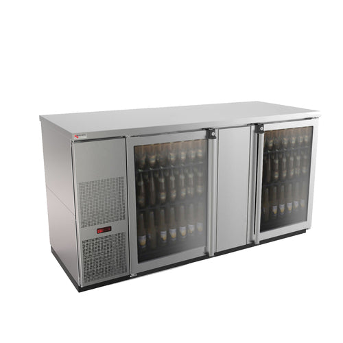 Micro Matic MBB68GS-E 69 1/2" Glass Door Back Bar Cooler