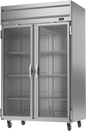 Beverage-Air HRS2HC-1G 52" 2 Section Glass Door Reach-In Refrigerator