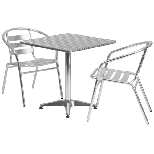 Flash Furniture TLH-ALUM-28SQ-017BCHR2-GG Patio Dining Set