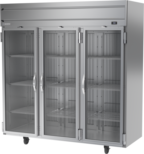 Beverage-Air HFPS3HC-1G 78" 3 Section Glass Door Reach-In Freezer