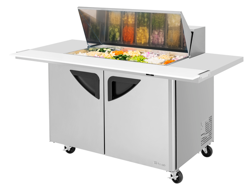 Turbo Air TST-48SD-18-E-N 72 5/8" 2 Doors 18 Pan Mega Top Sandwich / Salad Prep Table