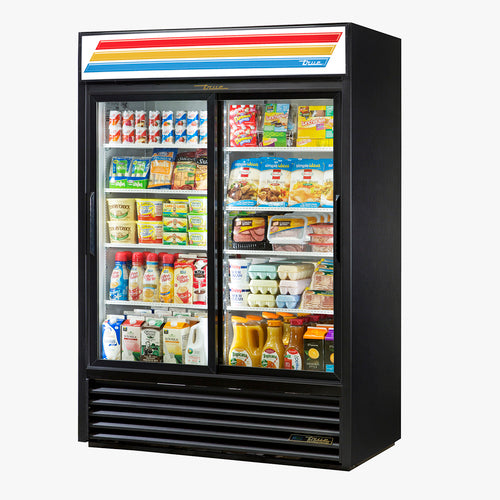 True GDM-47-HC-LD 54 1/8" 2 Section Refrigerated Merchandiser