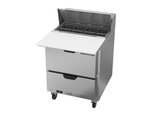 Beverage-Air SPED27HC-C-B 27" 2 Drawer 9 Pan Sandwich / Salad Prep Table