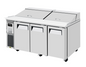 Turbo Air JST-72-N 70 7/8" 3 Doors 19 Pan Sandwich / Salad Prep Table