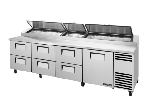 True TPP-AT-119D-6-HC~HGTP 119 1/4" 1 Door Pizza Prep Table