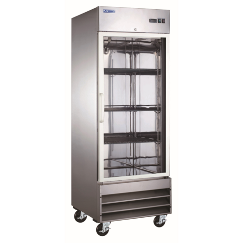 Omcan 59124 29" 1 Section Glass Door Reach-In Refrigerator