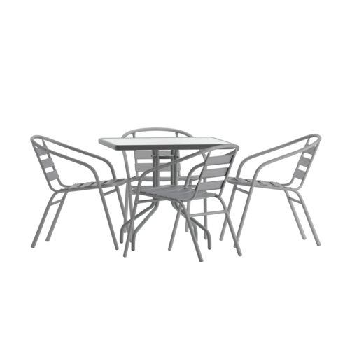 Flash Furniture TLH-0732SQ-017CSV4-GG 31 1/2" Patio Dining Set