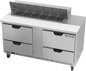 Beverage-Air SPED60HC-12-4 60" 4 Drawer 12 Pan Sandwich / Salad Prep Table