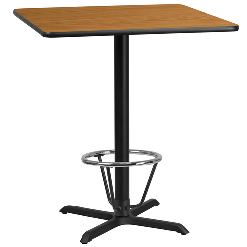 Flash Furniture XU-NATTB-3636-T3030B-3CFR-GG Dining Table