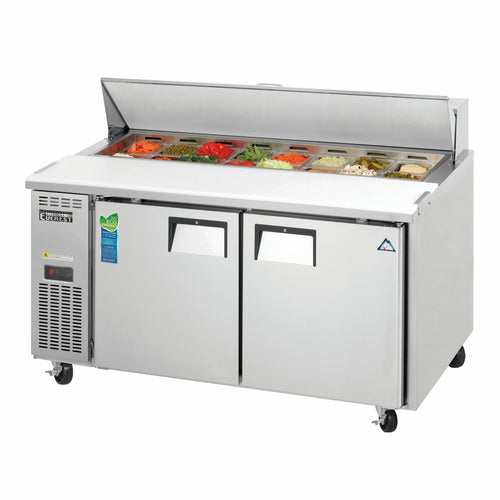 Everest EPWR2 59 1/8" 2 Doors 16 Pan Sandwich / Salad Prep Table