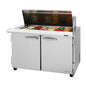 Turbo Air PST-48-18-N 48 1/4" 2 Doors 18 Pan Mega Top Sandwich / Salad Prep Table