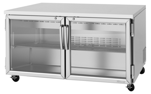 Turbo Air PUR-60-G-N 60 1/4" Glass Door Undercounter Refrigerator