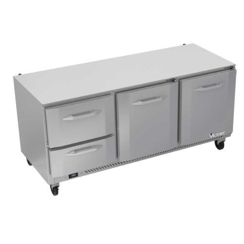 Victory VURD72HC-2 67 1/8" Solid Door Undercounter Refrigerator
