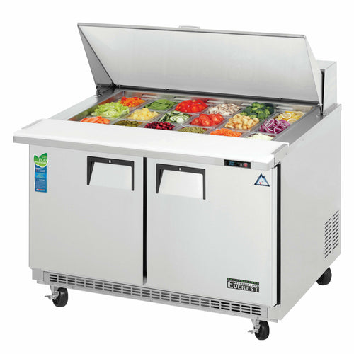 Everest EPBR2 47 1/2" 2 Doors 18 Pan Mega Top Sandwich / Salad Prep Table