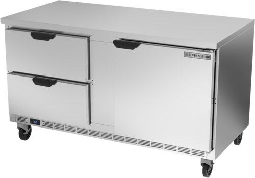 Beverage-Air WTRD60AHC-2-FLT 60" 1 Door Worktop Refrigerator