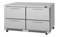 Turbo Air PUR-60-D4-FB-N 60 1/4" Solid Door Undercounter Refrigerator