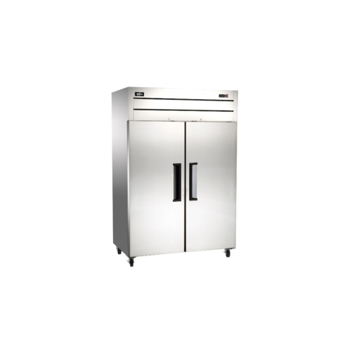Omcan 50117 54" 2 Section Solid Door Reach-In Freezer