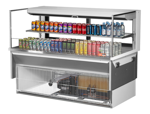 Turbo Air TOM-60L-UFD-W(B)-2SI-N 59 7/8" Refrigerated Display Case