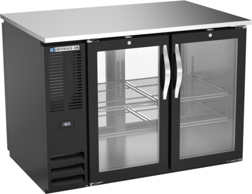 Beverage-Air BB48HC-FG-PT-B 48" Glass Door Back Bar Cooler