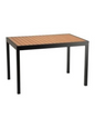 Florida Seating TEAK INLAY36X36 BLK-TFT 36" Patio Table