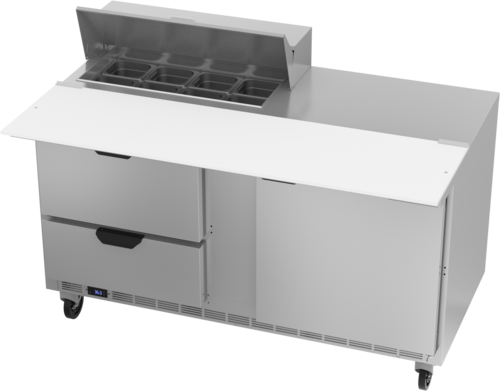 Beverage-Air SPED60HC-08C-2 60" 1 Door 9 Pan Sandwich / Salad Prep Table