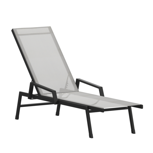 Flash Furniture JJ-LC323-BLK-GRY-GG 29" Patio Lounge Seating