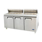 Atosa MSF8304GR 72 3/4" 3 Doors 19 Pan Sandwich / Salad Prep Table