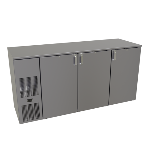 Glastender C1FB72 72" Solid Door Back Bar Cooler