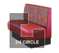DM Seating DBTS-423-34 Booth
