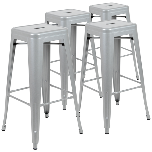 Flash Furniture 4-ET-31320-30-SV-R-GG 17" Barstool