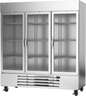 Beverage-Air HBR72HC-1-G 75" 3 Section Glass Door Reach-In Refrigerator