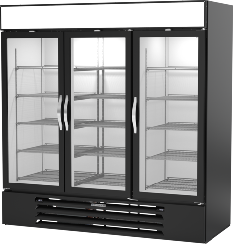 Beverage-Air MMRF72HC-1-C-BW 75 1/8" 3 Section Refrigerated Merchandiser