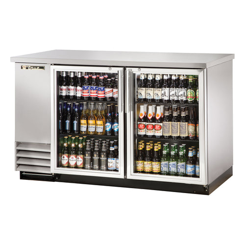 True TBB-2G-S-HC-LD 58 7/8" Glass Door Back Bar Cooler