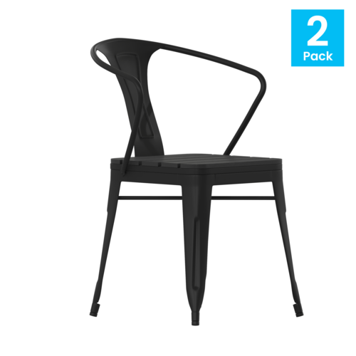 Flash Furniture 2-SB-T11C-BK-GG 20 1/2" Patio Chair
