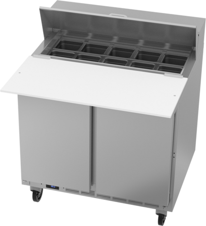 Beverage-Air SPE36HC-10C 36" 2 Doors 12 Pan Sandwich / Salad Prep Table