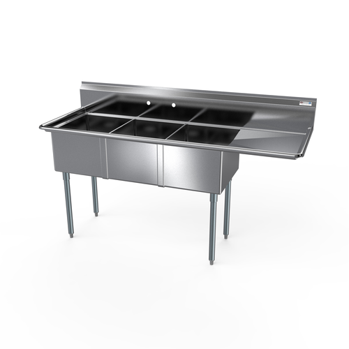 NBR 3SG-242414R24 98 1/2" Compartment Sink