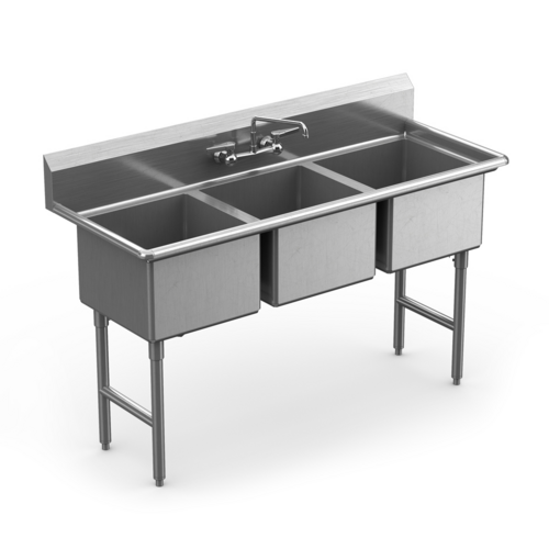 Winholt WS3T1818 63" Compartment Sink