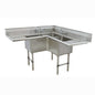 Advance Tabco FC-K6-18D-X 57" Compartment Sink
