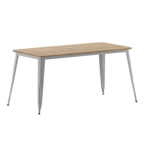 Flash Furniture JJ-T146120-BRSL-GG 60" Patio Table