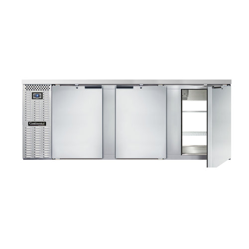 Continental Refrigerator BB90SNSSPT 90" Solid Door Back Bar Cooler