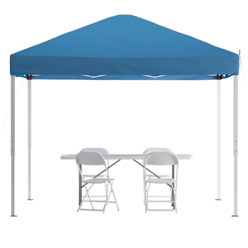 Flash Furniture JJ-GZ10183Z-4LEL3-BLWH-GG 116" Patio Umbrella